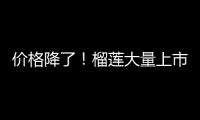 价格降了！榴莲大量上市，一整个期待住了
